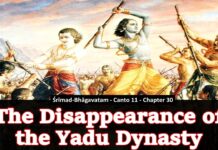 Srimad Bhagavatam | Canto 11 Chapter 30 | The Disappearance of the Yadu Dynasty